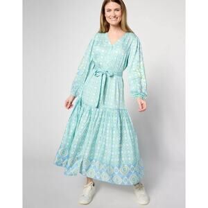 Destination 365 Regular Printed Modal Maxi Dress with Self Belt XXS